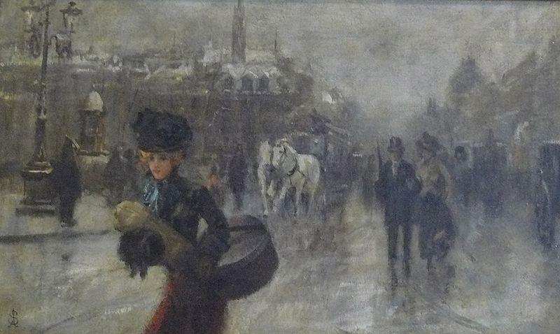 Alfred Stevens Elegants sur les Boulevards oil painting image